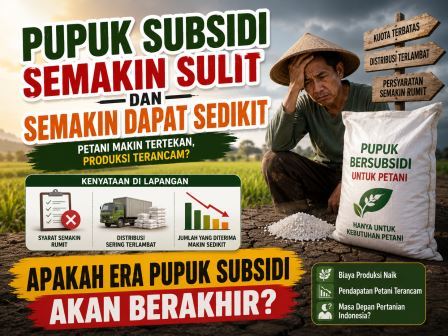 MIRIS ! Di Jember 1 Hektar Sawah Hanya Dapat Pupuk Urea Subsidi 5 Kg. Tanda Berakhirnya Era Pupuk Subsidi di Indonesia ?